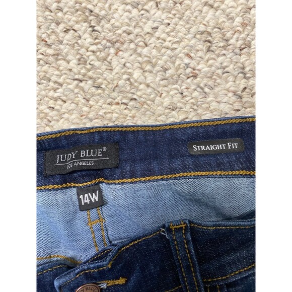 Judy blue High-Rise Straight Fit Size 14W Dark Wash Style JB82627 - Picture 8 of 9